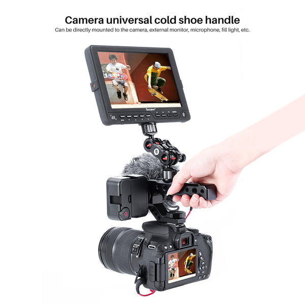 R005 DSLR Camera Hot Shoe Mount up Handle Rig for Sony A1000 A2000 Panasonnic GH5 GH5S Series black ZopiStyle