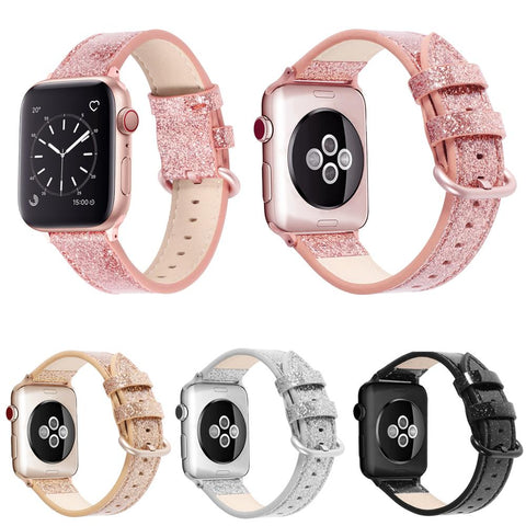Iwatch leather glitter strap ZopiStyle
