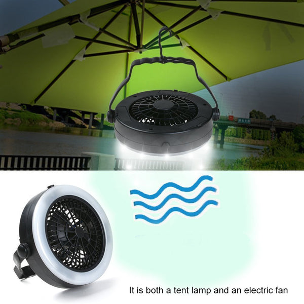 Three-in-one Led Multifunctional  Power Supply Rechargeable Camping Tent Lamp black ZopiStyle
