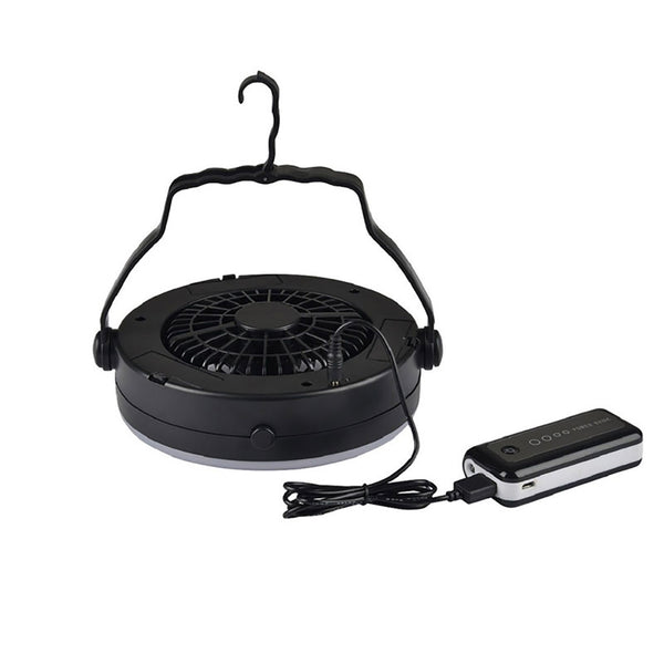 Three-in-one Led Multifunctional  Power Supply Rechargeable Camping Tent Lamp black ZopiStyle