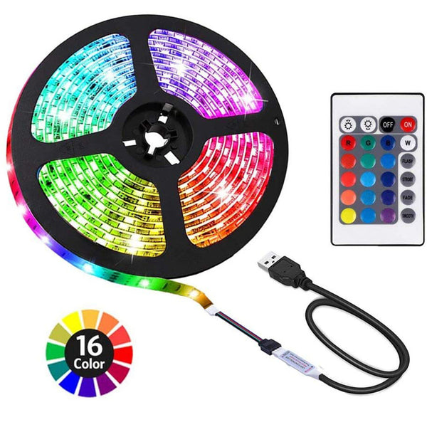 Led  Strip  Lights RGB Tape 2835 Luces String Flexible Lamp Tape Dc5v Bluetooth-compatible Infrared Control Backlight Strip Lights Remote Control ZopiStyle