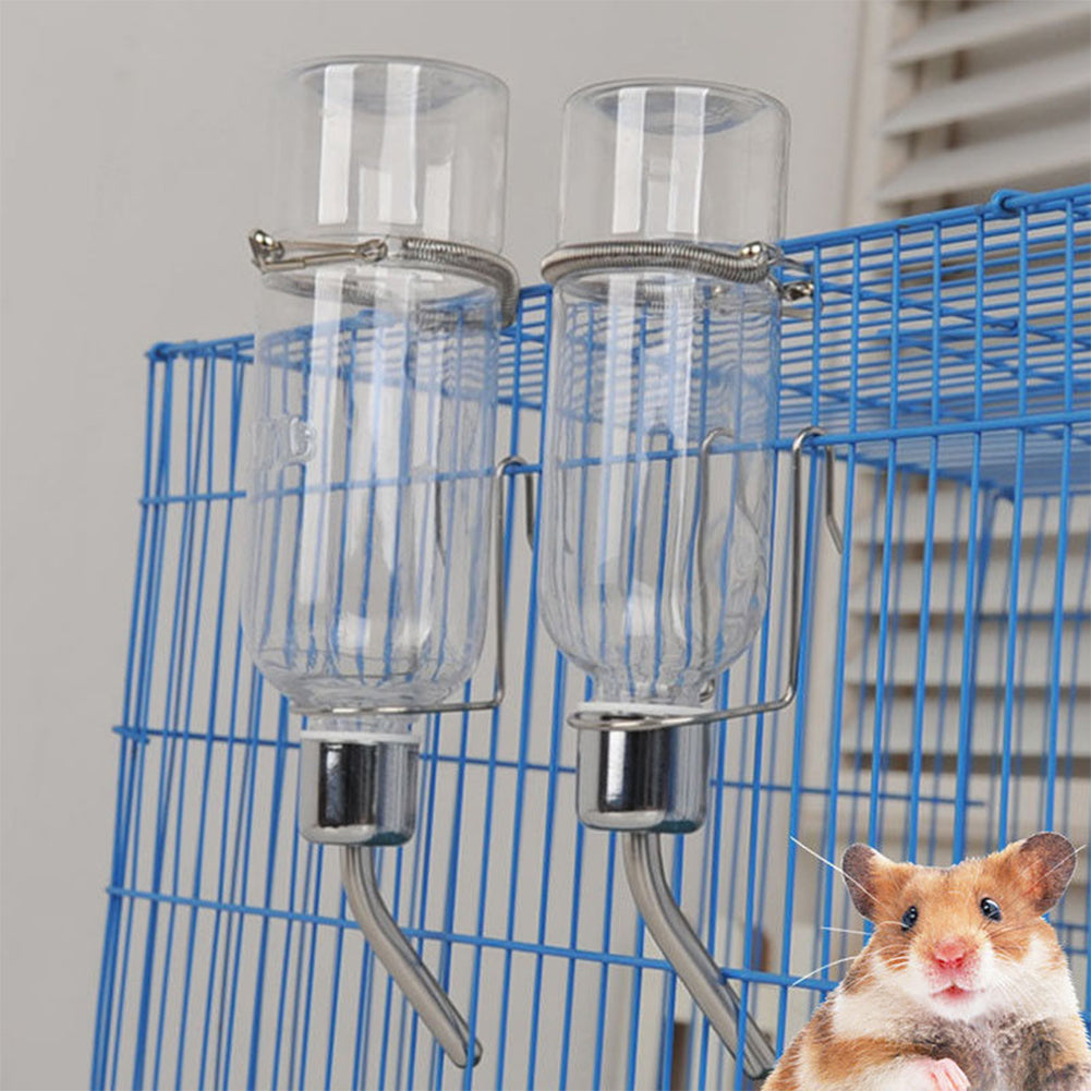 350ml Pet Rat Water Drinking Bottle Hamster Rabbit Water Dispenser Cylindrical Feeder 350ml ZopiStyle