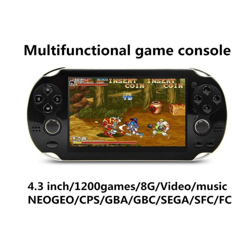 MP5 4.3 Inch Screen 8GB Multi-language Handheld Game Player Palm Game Machine red ZopiStyle