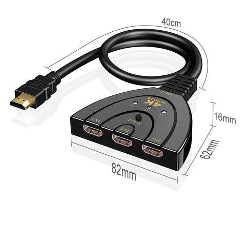 Hdmi-compatible  Switch 3-in-1 In Out Connector 4k*2k Intelligent Manual Control Switch 4K*2K models ZopiStyle