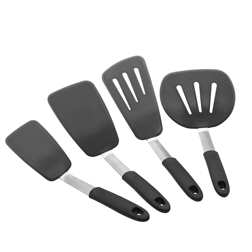 Thin High Elasticity High Temperature Resistance Silicone Cooking Spatula 4Pcs/Set ZopiStyle