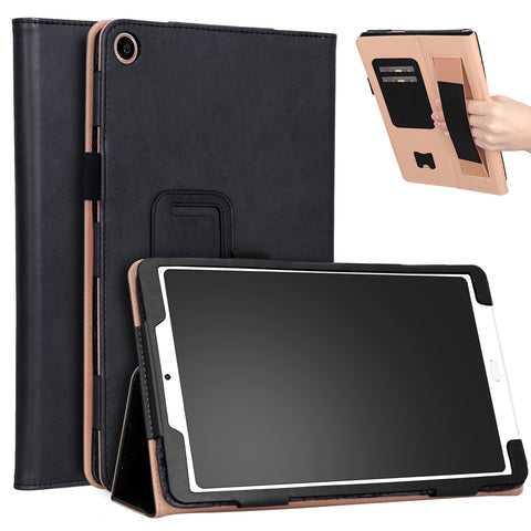 For Xiaomi tablet 4 plus 10.1 Retro Pattern PU Tablet Protective Case with Hand Support Card Slot Bracket Sleep Function black_Xiaomi tablet 4 plus 10.1 ZopiStyle