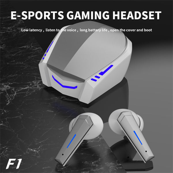Tws Gaming Bluetooth-compatible  Earphones Low Latency High-fidelity Sound Quality In-ear Wireless Long Battery Life Headsets White ZopiStyle