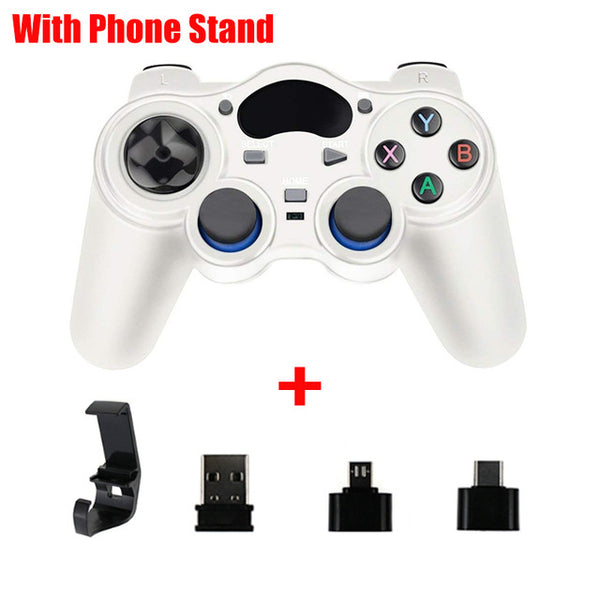 2.4G Gamepad Joystick Wireless Controller for PS3 Android Smart Phone TV Box Laptop Tablet PC white ZopiStyle