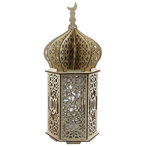 Muslim Light Wooden Lighthouse Shape Ramadan Eid Mubarak Decor for Islam Party Supplies JM01945 ZopiStyle
