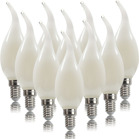 10Pcs C35 LED Candle Bulb Chandelier Lamp Decoration for Hotel Office E14 220V ZopiStyle