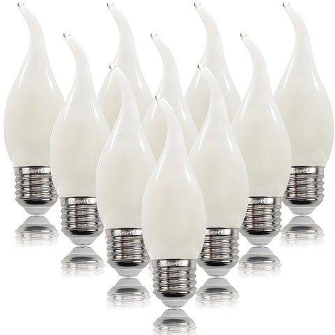 10Pcs C35 LED Candle Bulb for Hotel Office Chandelier Lamp Decoration E27 220V ZopiStyle