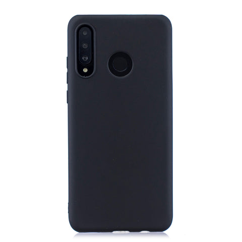 For HUAWEI P30 LITE/NOVA 4E Lovely Candy Color Matte TPU Anti-scratch Non-slip Protective Cover Back Case black ZopiStyle