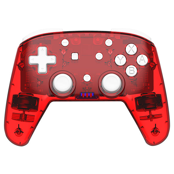 Game Controller Dual Motor Powerful Vibration Mode Bluetooth Gameppad Plastic for Switch Pro red ZopiStyle