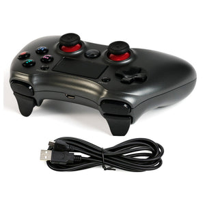 Android Double Vibration Game Hand Shank with Wire Compatible with PS3PS4PC Steel ash ZopiStyle