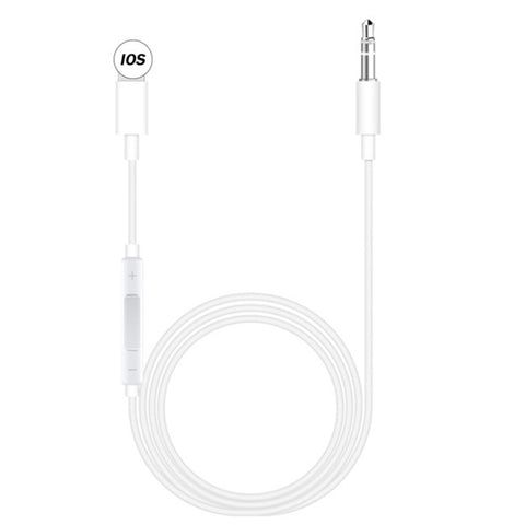 Lighting to 3.5mm Male Jack Aux Audio Extension Cable for 7 8 Plus X XS X XR Car Speaker Connector Adapter Cord white ZopiStyle