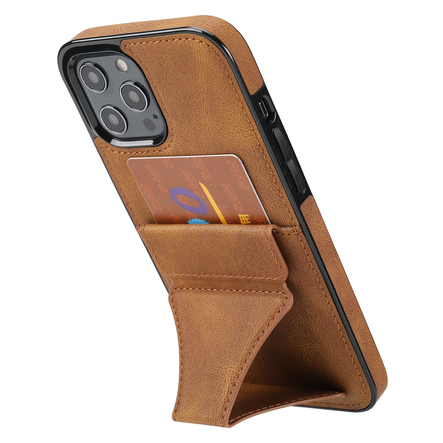 Mobile  Phone  Protective  Cover Solid Color Full Protector Anti-shock Anti-scratch Anti-slip Anti-fouling Phone Shell Compatible For Iphone 11 12 13 Series Brown_Iphone 12 por max ZopiStyle