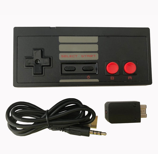 Wireless Play Gaming Controller for NES mini Classic Edition With Wrireless Receiver Gamepad and USB Receiver Black single pack ZopiStyle