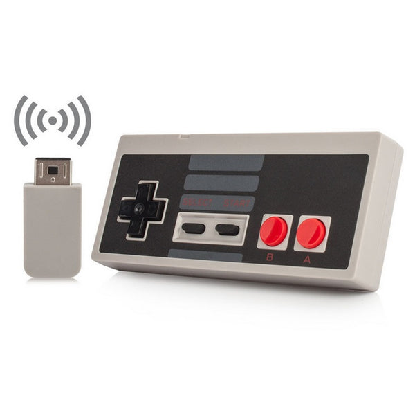 Wireless Play Gaming Controller for NES mini Classic Edition With Wrireless Receiver Gamepad and USB Receiver Gray single pack ZopiStyle