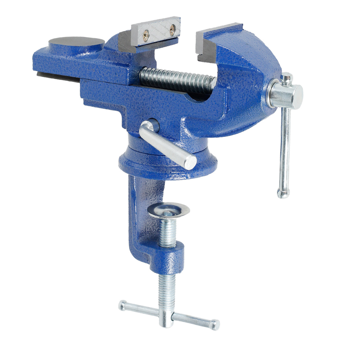 Universal Rotary Table Bench Clamp Woodworking Repair Metallurgical Tool Drill Press  Vise blue ZopiStyle