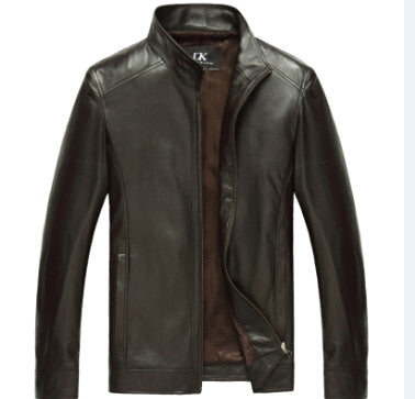 Luxury Man Genuine sheepskin leather jacket Brand Dusen Klein men slim Designer spring leather coats Black/Brown 14B0109 ZopiStyle