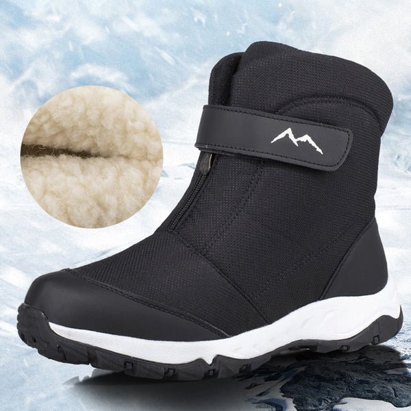 Winter Boots Men High-top Water-resistant Cotton Shoes Male Plus Velvet Warm Couple Snow Boots Northeast Outdoor Casual Shoes ZopiStyle