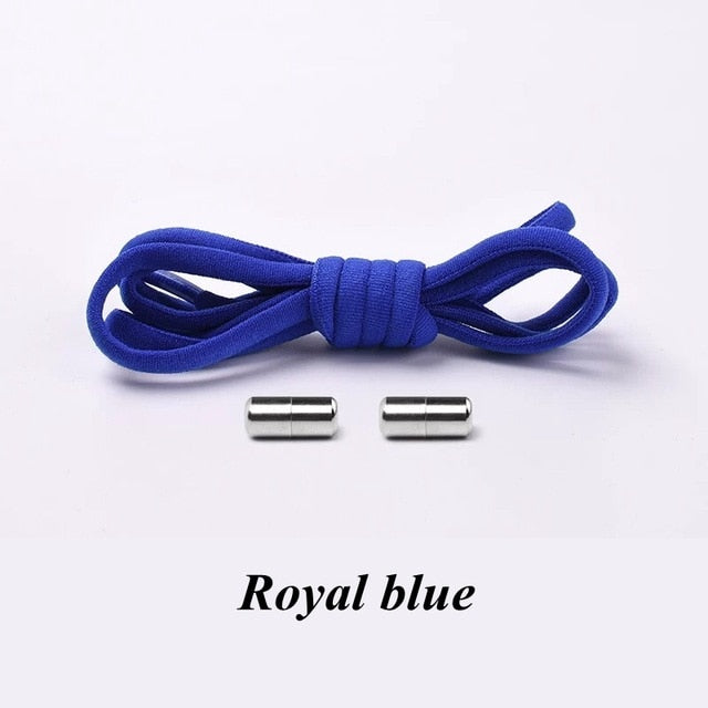 1Pair No tie Shoelaces Round Elastic Shoe Laces For Kids and Adult Sneakers Shoelace Quick Lazy Laces 21 Color Shoestrings ZopiStyle