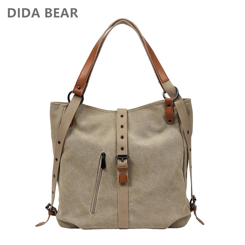 DIDABEAR Brand Canvas Tote Bag Women Handbags Female Designer Large Capacity Leisure Shoulder Bags Big Travel Bags Bolsas ZopiStyle