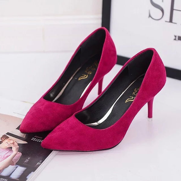 Hot Selling Women Shoes Pointed Toe Pumps Patent Leather Dress Red 8CM High Heels Boat Shoes Shadow Wedding Shoes Zapatos Mujer ZopiStyle