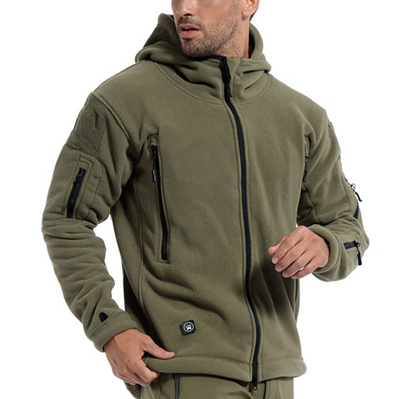 Men Winter Thermal Fleece US Military Tactical Jacket Outdoors Sports Hooded Coat Hiking Hunting Combat Camping Army Soft Shell ZopiStyle
