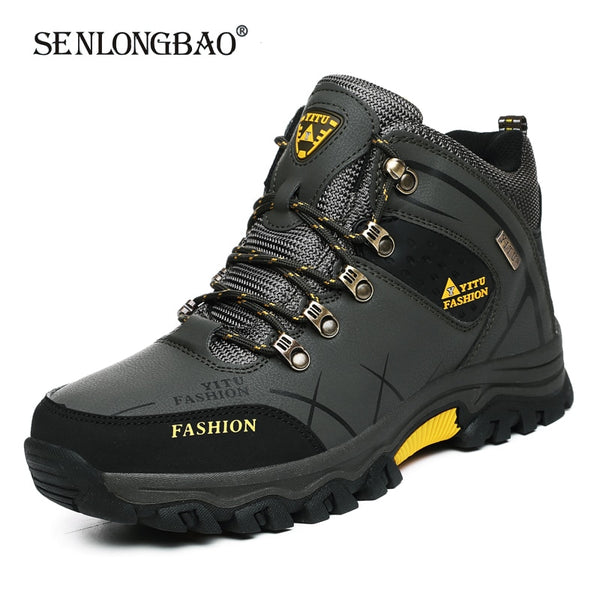 Brand Men Winter Snow Boots Waterproof Leather Sneakers Super  Warm Men&#39;s Boots Outdoor Male Hiking Boots Work Shoes Size 39-47 ZopiStyle