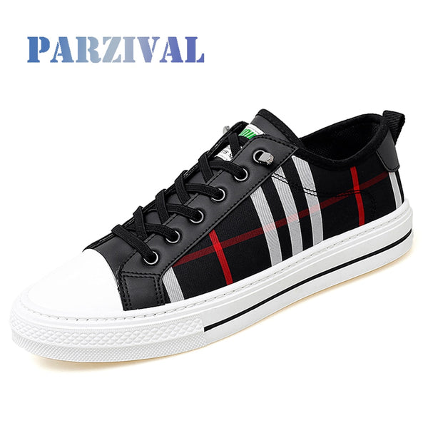 PARZIVAL Men Fashion Sneakers Fashion Mens Breathable Skateboard Shoes High Quality Trainers Shoes Casual Genuine Leather Shoes ZopiStyle