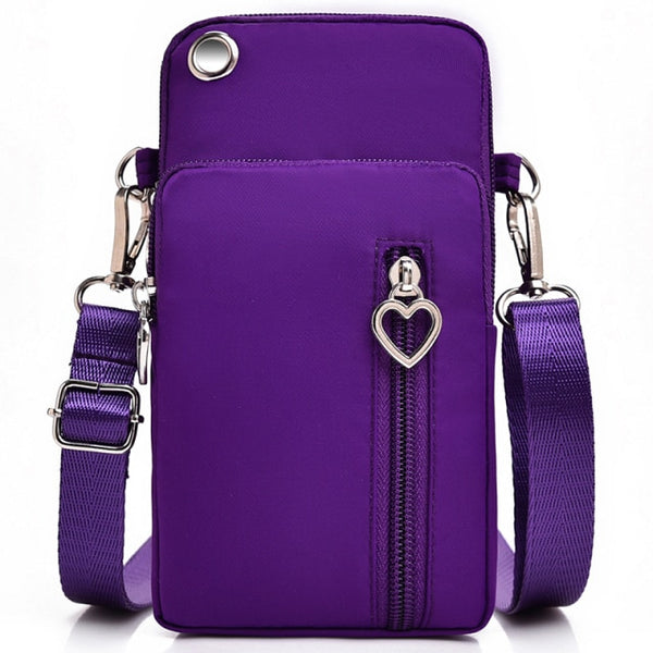 Woman Messenger Bag Mini Shoulder Bag Diagonal Multi-Function Mobile Phone Bag Outdoor Earphone Pouch Sports Bag ZopiStyle