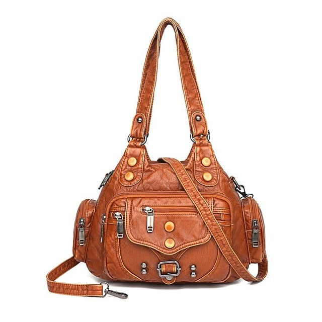 New Fashion High Quality Woman Messenger Bag Luxury Soft Leather Handbags Women&#39;s Bags Designer Famous Brand Women Shoulder Tote ZopiStyle