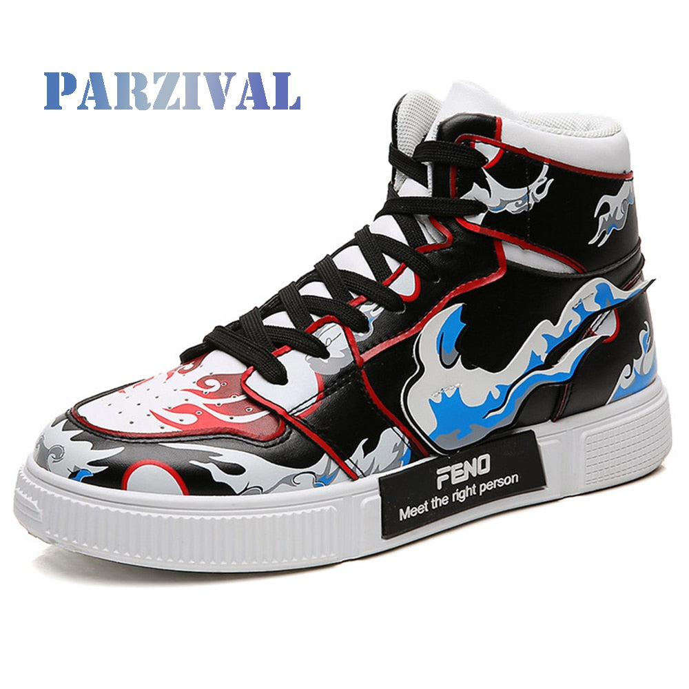 PARZIVAL Anime Shoes Monkey D. Luffy cosplay Men Women Casual Shoes Winter High-top Vulcanized Canvas Shoes ZopiStyle