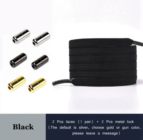 New No Tie Shoe laces Elastic Shoelaces Metal Lock Creative Kids Adult Sneakers Flat Shoelace Fast Safety Lazy Laces Unisex ZopiStyle