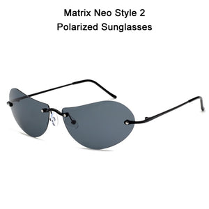 JackJad 2021 Fashion Cool The Matrix Neo Style Polarized Sunglasses Ultralight Rimless Men Driving Brand Design Sun Glasses Ocul ZopiStyle