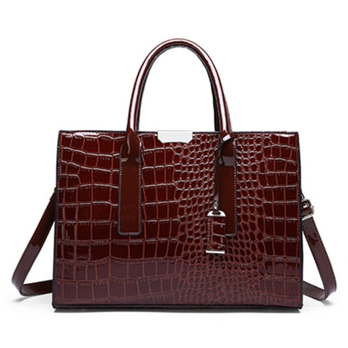 Luxury Womens Bags Designer Crocodile Pattern Shoulder Bag PU Leather Brand Woman Crossbody Casual Handbag  Women Tote Bags Sac ZopiStyle
