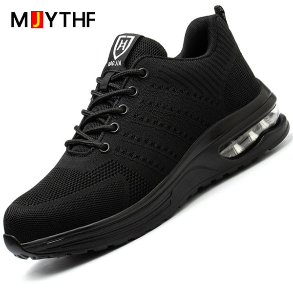 Breathable Men Work Safety Shoes Anti-smashing Steel Toe Cap Working Boots Construction Indestructible Work Sneakers Men Shoes ZopiStyle