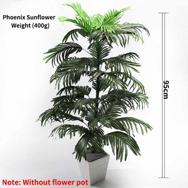 90cm tropical palm tree, large monstera artificial plants, large coconut tree with foliage, no pot for home garden decoration ZopiStyle