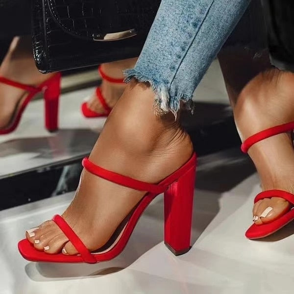2021 Summer New Women Shoe Sexy High Heels Open Toe Sandals Women Casual Sandals Fashion Comfortable Women Sandals Zapatos Mujer ZopiStyle