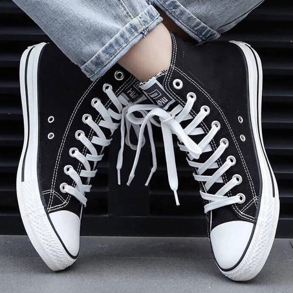 Men Canvas Sneakers Lovers Comfortable Shoes Flats Casual Women White Black Walking Shoes Chinese Style  Vulcanized shoes ZopiStyle