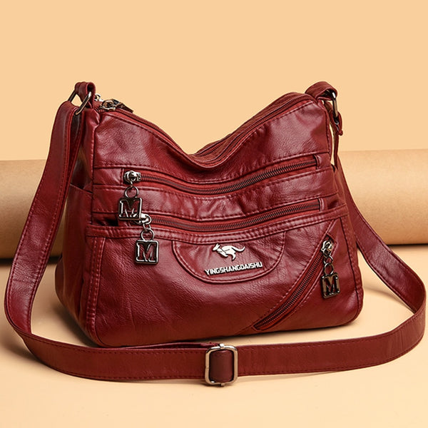 High Quality Soft Leather Luxury Purses and Handbags Women Bags Designer Multi-pocket Crossbody Shoulder Bags for Women 2021 Sac ZopiStyle