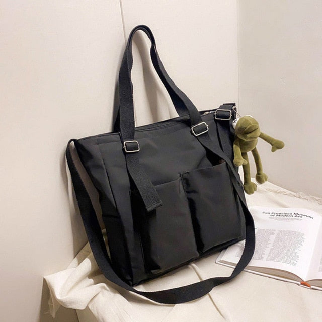 Female Bag Shoppers Simple Fashion Zipper Handbags Shoulder Waterproof Large Capacity Tote Bags 2021 Women&#39;s Brand Crossbody ZopiStyle