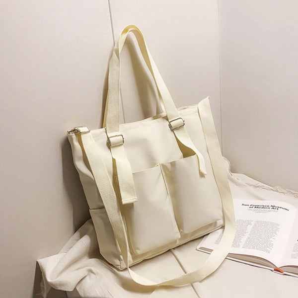 Female Bag Shoppers Simple Fashion Zipper Handbags Shoulder Waterproof Large Capacity Tote Bags 2021 Women&#39;s Brand Crossbody ZopiStyle