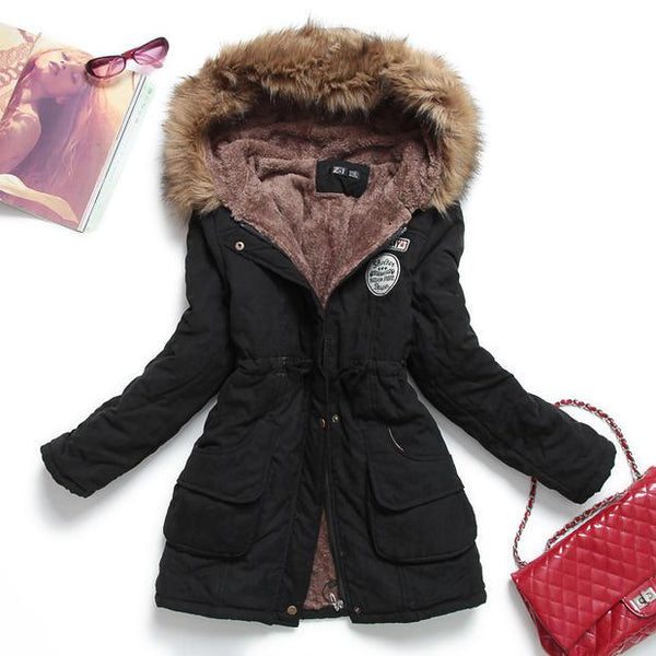 Fitaylor Winter Jacket Women Thick Warm Hooded Parka Mujer Cotton Padded Coat Long Paragraph Plus Size 3xl Slim Jacket Female ZopiStyle