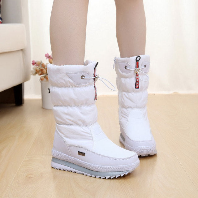 Women snow boots shoes warm woman winter boots thick plush waterproof no-slip mid-calf boots women winter shoes botas mujer ZopiStyle