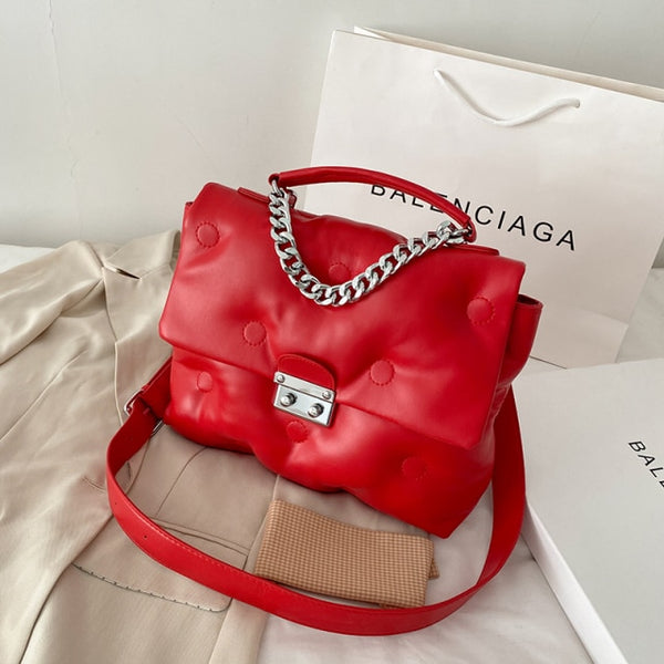 с доставкой 2021Winter Retro Women&#39;s Shoulder padded quilted Bag luxury designer handbag Shopper Bags Space Pad Cotton  Female ZopiStyle