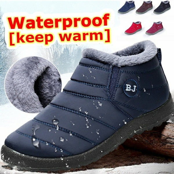 Men Boots Lightweight Winter Shoes for Men Snow Boots Waterproof Winter Footwear Plus Size 47 Slip on Unisex Ankle Winter Boots ZopiStyle