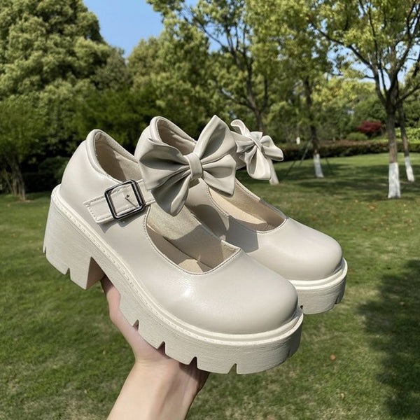Lolita Shoes Women Japanese Style Vintage Soft Sister Girls High Heels Waterproof Platform College Student Cosplay Costume Shoes ZopiStyle