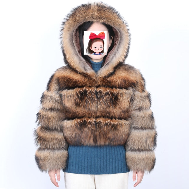 Women&#39;s Jacket Real Fur Coat Winter Genuine Women Short Section Warm Thick Fox Fur Coat Vests Slim Female Fur Coat Natural Fur ZopiStyle